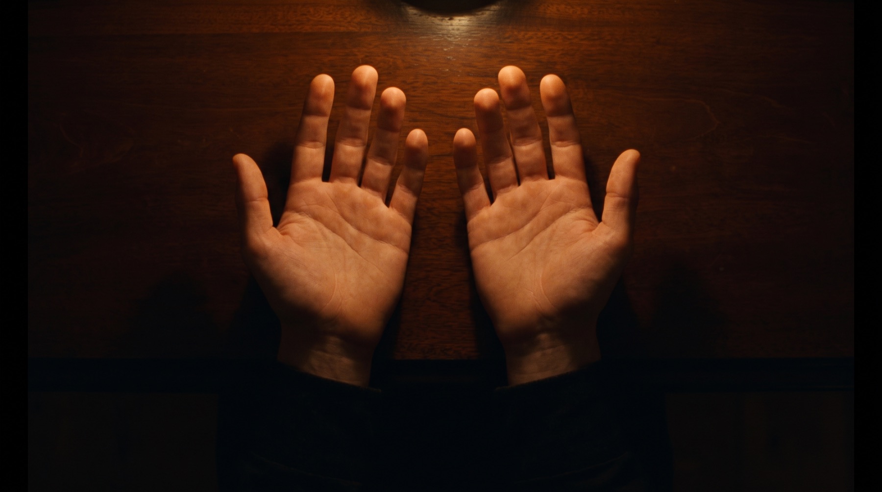Due mani aperte, ferme, una accanto all'altra